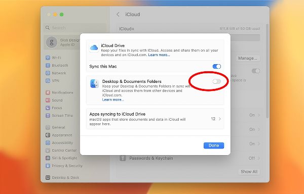 icloud-drive-הגדרות